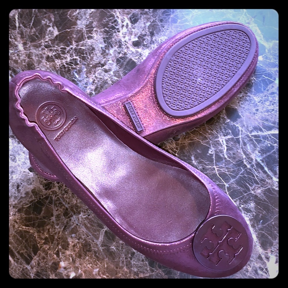 Like Mew! Tory Burch wine colored ballet flats